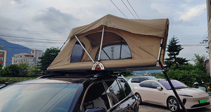 Tienda de techo suave para 2 personas para Coches Pequeños, diseño abierto lateral plegable <span class=keywords><strong>con</strong></span> escalera para acampar, tela Oxford 4x4 todoterreno - Product Image 2