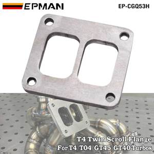 EPMAN T4/T04/GT45/GT40 Brida de entrada de turbina de doble espiral con soldadura, adaptador universal de acero inoxidable para Audi, Honda EP-CGQ53H - Product Image 1