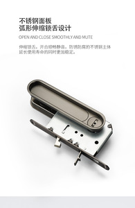 Cerradura Moderna Elíptica para Puerta Corredera con Tirador de Aleación de Zinc y Llave para Cajón, Dormitorio, Escuela - Duradera y de Fácil Instalación - Product Image 2
