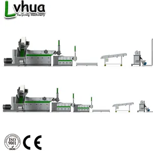 Lvhua China Factory Lowest Price Wet Film HDPE LDPE PP Recycling Pelletizing Line Making Granulator Machine