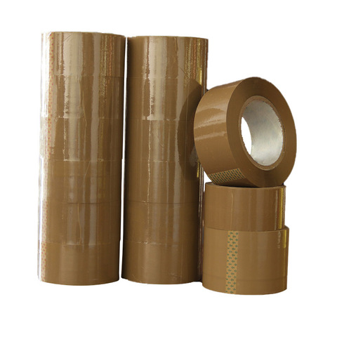 Custom Size Waterproof Pressure Sensitive High Adhesive Power Brown BOPP Shipping Packing Tape for Carton Sealing