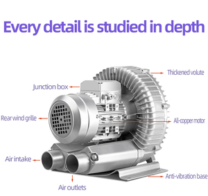 220V 50hz Industrial High Pressure <strong>Air</strong> Pump Vortex <strong>Blower</strong> Ring Regenerative Side Channel <strong>Blower</strong> Fish Pond Aquaculture Farming - Product Image 4