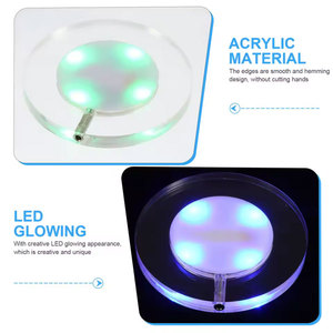 Sous-verres LED ultra-fins en acrylique pour bar, base lumineuse pour cocktails, accessoires de décoration de <span class=keywords><strong>table</strong></span> de bar, vente en gros - Product Image 4