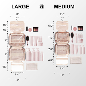 Trousse de Toilette Suspendue pour Femme avec Compartiment Anti-Fuite, Organisateur de Maquillage et Cosmétiques de Voyage, Kit Portable pour Articles de Toilette - Product Image 2