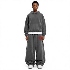 Ensemble de survêtement décontracté pour femme : sweat à capuche oversize et pantalon de jogging ample 2 pièces style streetwear - Product Image 1