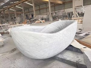 Bañera de Mármol Calacatta de TMZ Marmore, Moderna, de Dolomita Pulida para Interiores, para Hoteles, Diseño Gráfico Elegante, OEM/ODM - Product Image 1