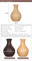Parfum huile humidificateur d'air bois chambre humidificateur diffuseur d'huile essentielle bas prix usine veilleuse