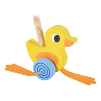 Jouets en bois pour l'éducation de la petite enfance Caneton Push Pull Walking Toys