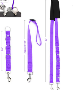Laisse flexible et réglable en PVC/Nylon pour chat et chien, boucle de toilettage pour extension de bras de table avec <span class=keywords><strong>pince</strong></span>, boucle d'extension, attache de bain - Product Image 1