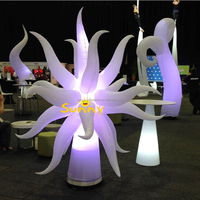 Colonne gonflable géante lumineuse à LED pour événements, fêtes, mariages, décoration, publicité, modèle d'arbre gonflable lumineux