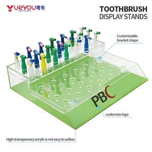 Tùy chỉnh điện bàn chải đánh răng đầu Rack hiển thị với nhiều lỗ cho chèn <span class=keywords><strong>Acrylic</strong></span> Countertop Rack forretail kệ - Product Image 3