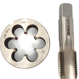 Jeu de tarauds et filières à main gauche 1 pièce, <span class=keywords><strong>taraud</strong></span> à machine 1 pièce, filière ronde HSS HRC28-30, <span class=keywords><strong>taraud</strong></span> à main rigide M6 - Product Image 4