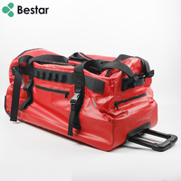 Sac à roulettes étanche en PVC 90L Sac à dos souple pour le sauvetage aquatique Lutte contre les incendies Escalade Tour Equipment Bag