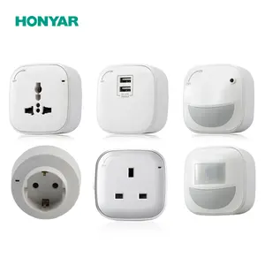 Honyar 32A 8000W Power Track Socket 50CM Noir Argent Rail Caché Encastré dans une prise murale Track