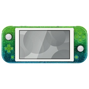 เคสเปลี่ยนสีแบบไล่ระดับสีเขียวฟ้าใส ยี่ห้อ EXtremeRate รุ่น Glitter Gradient สำหรับ Nintendo Switch Lite ชุดเต็ม - Product Image 3
