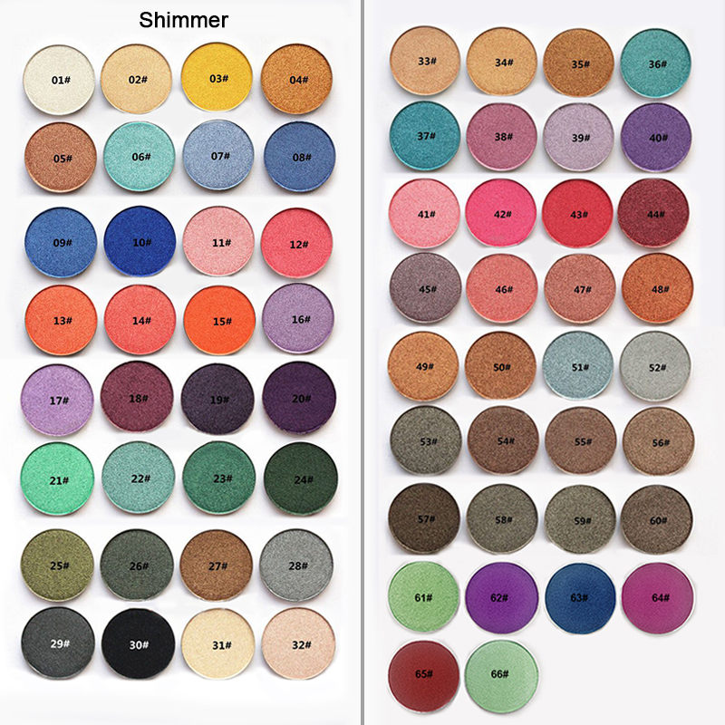 Частная торговая марка, высокий пигмент, индивидуальные тени для век, одиночные матовые мерцающие тени для век