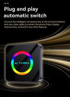 Adaptador Carplay YouTube 2g 16g/ 4g 32g Inalámbrico Android 13 Carplay AI Box