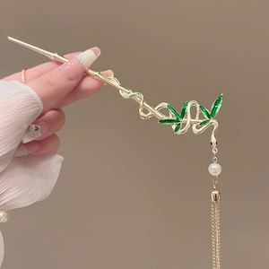Horquilla de pelo serpentina con perlas y borlas, estilo antiguo Hanfu, hecha a mano, accesorios para el cabello - Product Image 2