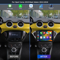 Service de personnalisation, autoradio Android 9 pouces IPS, CarPlay, Android Auto, télécommande pour Opel Corsa 2015, Opel Adam 2013-2016