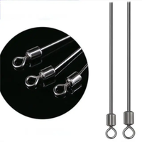 NOUVEAU 4 #5 #6 # Fil d'acier dur Long Pole Fishing Swivels Ball Bearing Swivel Solid Rings Rolling Swivel Carp Fishing Accessories