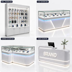 Vitrine de présentation pour magasin de téléphonie mobile, mobilier de vente au détail d'électronique avec vitrine en verre LED - Product Image 2
