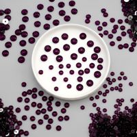 Cuentas de diamantes de imitación de resina epoxi de terciopelo morado de 5 mm con orificio central para coser, marca YAXI, para la fabricación de prendas de vestir