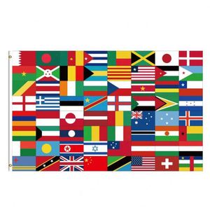 Banderas de Poliéster Personalizadas con Logotipo, Bandera Brasileña y Americana, para Fanáticos del Fútbol, Impresas en Serigrafía, Ecológicas, Resistentes al Agua, Duraderas para Exteriores - Product Image 1