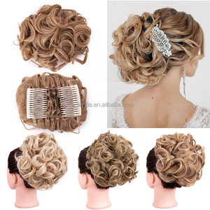 AliLeader à la mode naturel <span class=keywords><strong>élastique</strong></span> bouclés désordre <span class=keywords><strong>Chignon</strong></span> cheveux synthétiques <span class=keywords><strong>Chignon</strong></span> Scrunchie Extension de cheveux beignet <span class=keywords><strong>Chignon</strong></span> <span class=keywords><strong>postiche</strong></span> - Product Image 2