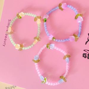 Wholesale Bohemian Handmade Crystal <b>Beaded</b> <b>Bracelet</b> Jewelry Elastic Flower Girl <b>Bracelet</b> Crystal Glass Bead Flower <b>Bracelet</b> - Product Image 1