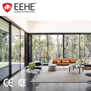 Foshan — portes coulissantes <span class=keywords><strong>en</strong></span> aluminium à <span class=keywords><strong>double</strong></span> voie, transparentes <span class=keywords><strong>en</strong></span> <span class=keywords><strong>verre</strong></span> trempé, <span class=keywords><strong>pour</strong></span> entrée et balcon - Product Image 5