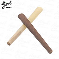 Cône brun foncé à pointe arrondie 109 mm, taille king size, avec autocollant logo personnalisé, 1g 2g, avec embout en papier, boîte en métal de 4 paquets