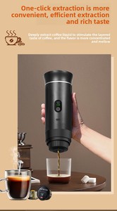 Machine à expresso portable électrique <span class=keywords><strong>verte</strong></span> pour le camping, entièrement automatique, kit rechargeable USB-C, affichage de la température, compatible double capsule - Product Image 4