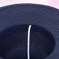 Chapeau de plage d'été en papier de paille tissé personnalisable en gros pour les femmes à larges bords belles fleurs pour la pêche en plein air décontracté
