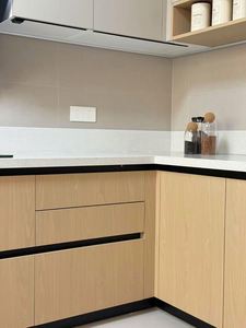 Matte Grey Custom <b>Kitchen</b> Cabinet Melamine Board <b>Kitchen</b> Cabinet Design <b>Kitchen</b> <b>Furniture</b> - Product Image 3