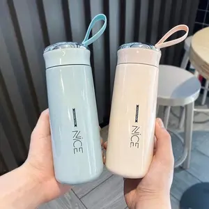 Wholesale 2022 new Nice glass liner creative water bottle simple department store student bottle advertising gift thermos bottle