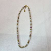 Collier ras du cou en pierres semi-précieuses naturelles colorées, perles multicolores, style frisbee, fait main, plusieurs couleurs au choix, colliers de mode perlés
