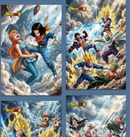 Cartes de collection d'art Dragon Ball Anime Rampage PGU Culture, cartes à jouer personnages DBZ en papier coloré pour enfants, jouets cadeaux