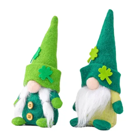 St. Patrick's Day Green Hat Doll Doll Irish Festival Clover Faceless Old Man Green Leaf Festival Decorations