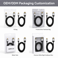 Solo Venta al Por Mayor, Cable Micro HDMI a HDMI 4K 60Hz 3D Chapado en Oro