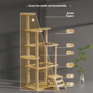 Árbol para Gatos Grande de Varios Niveles, Plataforma de Salto Extra Alta y Gruesa, Postes para Rascar, Escalera para Trepar, Cama para Gatos con Forma de Cápsula Espacial - Product Image 5