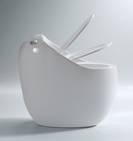 Nouveaux articles sanitaires de haute qualité Types siphoniques en céramique Wc cuvette de toilette en forme d'oeuf