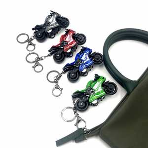 Porte-clés moto en alliage créatif motif dessin animé, pendentif de sac exquis, petit cadeau, vente en gros - Product Image 4