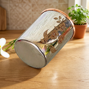 Round Metal Food Container With Lid Classic Design Printing <b>Storage</b> <b>Box</b> For <b>Kitchen</b> Use - Product Image 3