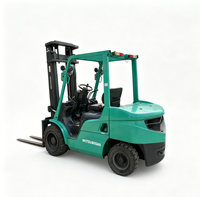 Chariot élévateur diesel Mitsubishi d'occasion de 3 tonnes du Japon avec déplaceur latéral hydraulique, pneus pleins, freinage rapide, levage de mât fluide - Bon prix