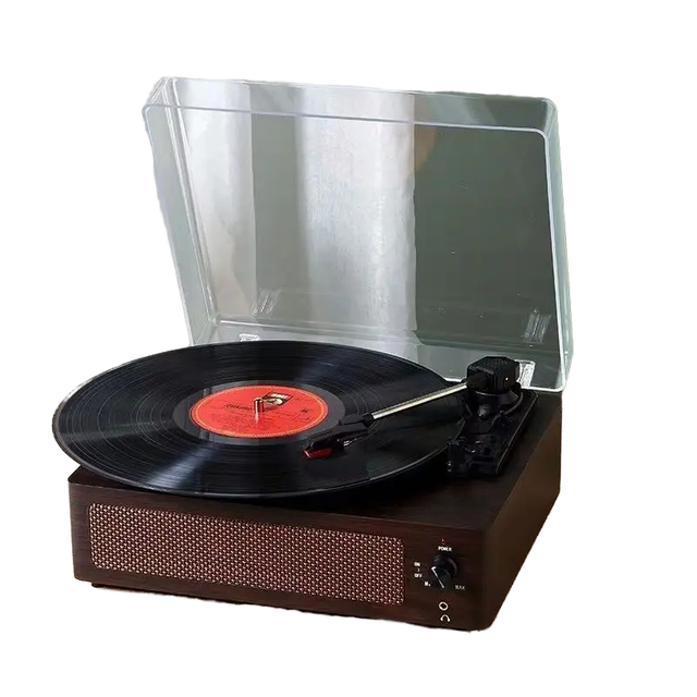 MIDDIX Retro Vinyl Phonograph Vintage Home Classical Record Player BT USB RCA Aux Acrylic Vinyl Audio Gift Ornament