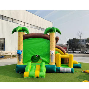 Castillo Inflable Comercial con Diseño Nuevo, Castillo Inflable con Temática de Animales de la Jungla para Niños con Tobogán y Piscina - Product Image 4