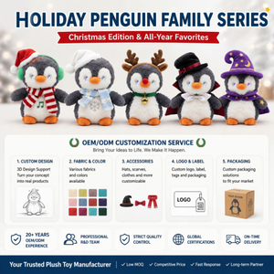 Boneka Penguin AI Pintar Interaktif, Mainan Boneka Berbicara, Teman Emosional, Mainan Anak, Kain Lembut, Mata LED Kristal, Suara, Natal - Product Image 5