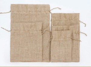 Customizable Logo Promotional <strong>Drawstring</strong> <strong>Jute</strong> Bag Recyclable Silk <strong>Sack</strong> Cotton <strong>Hessian</strong> Pouch for Shopping Coffee Food Use