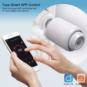 Glomercado termostático inteligente wifi/<span class=keywords><strong>zigbee</strong></span>, trv sem fio, radiador digital, termostato para o sistema de aquecimento elétrico, válvula - Product Image 3