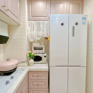 Armário de cozinha estilo cor rosa Francês Móveis para sala de estar Conjunto de unidade de cozinha moderna Simples Armário de armazenamento China Preço do armário